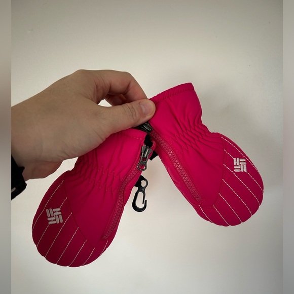 BNWOT Columbia Pink Baby Infant Mittens  Winter Omni-Shield Insulated O/S - Picture 1 of 3